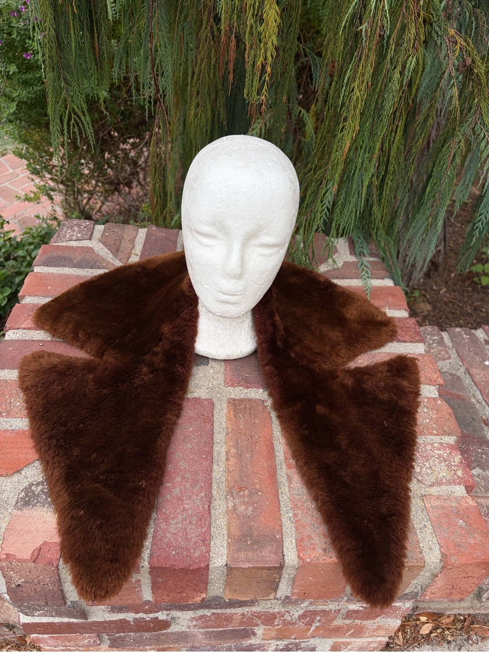 Shearling Fur Notched Collar For A Coat Western Boho Unisex